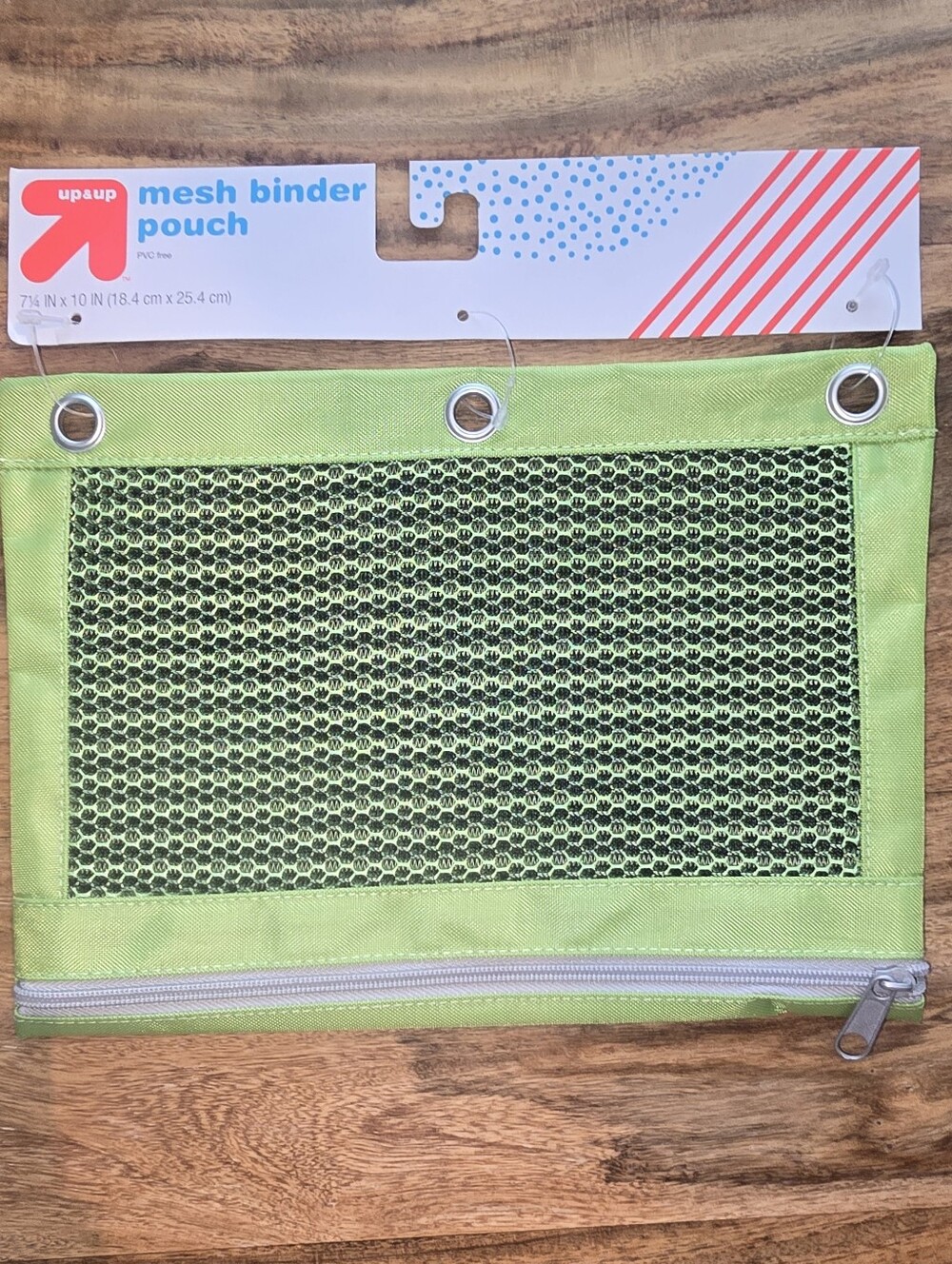 NWT Up & Up Lime Green Mesh Binder Pouch